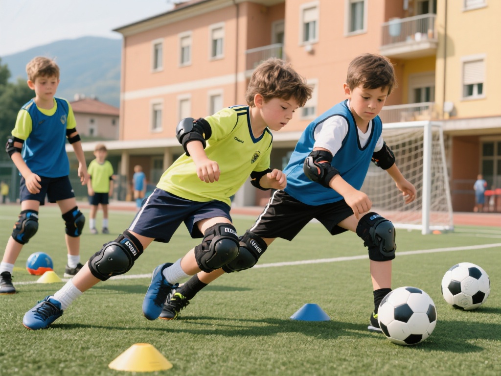 此外，学校还通过引入保护装备来提升安全性。以足球课